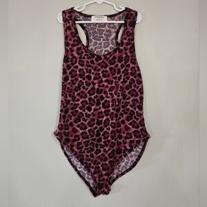 Zenana Outfitters Pink Leopard Print Bodysuit